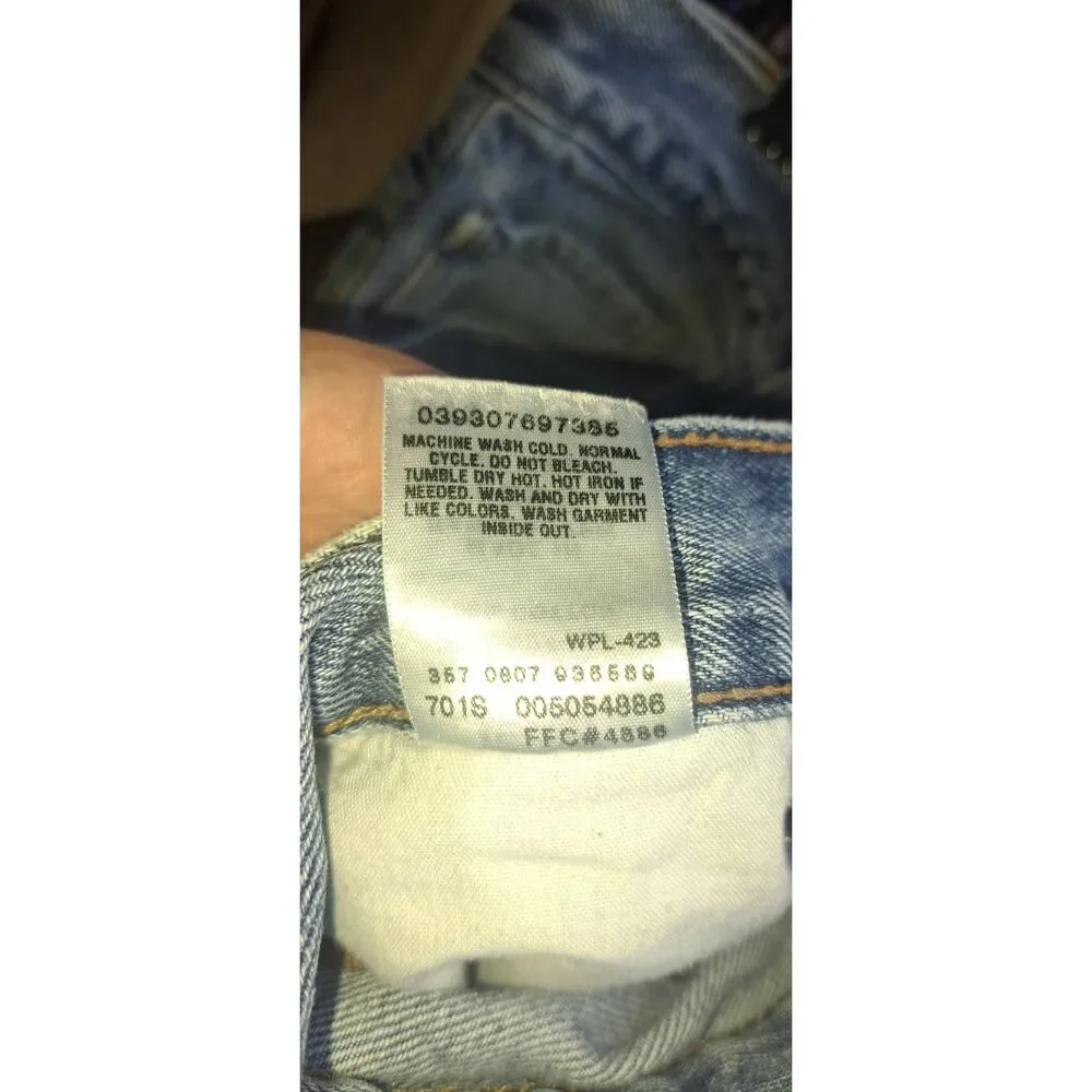 Levi’s 505 Regular Fit Jeans 34x30 Light Wash Y2K 2000s